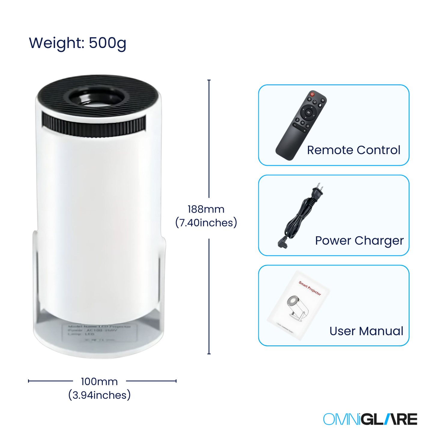OmniGlare™ - Hy300 Pro Projector